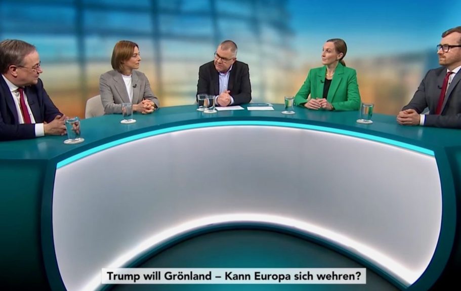 Phoenix Runde zu Grönland und Trump Studioaufnahme der Phoenix Runde mit Gästen