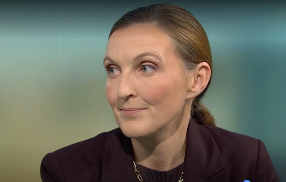 Phoenix Runde Deutschland zwischen Trump und Xi Nahaufnahme von Gerlinde Groitl in der Phoenix Runde